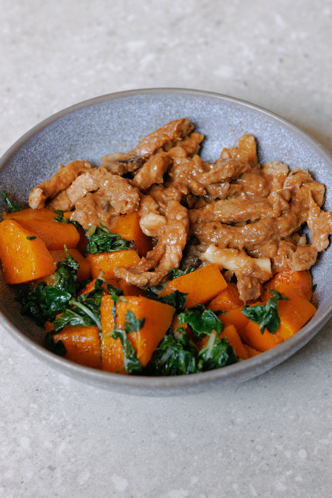 Beef Stroganoff with Pasta and Vegetables