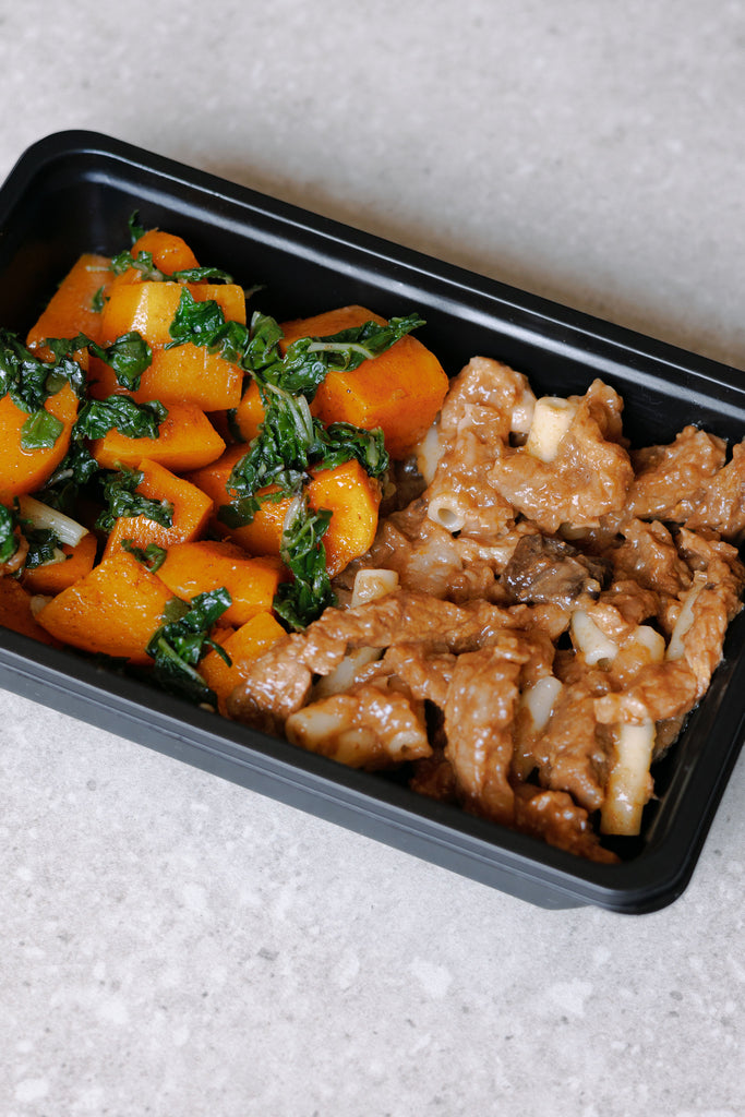 Beef Stroganoff with Pasta and Vegetables