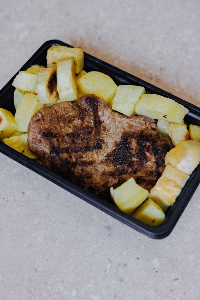 Grassfed Fillet with Thyme, Roasted sweet potatoes