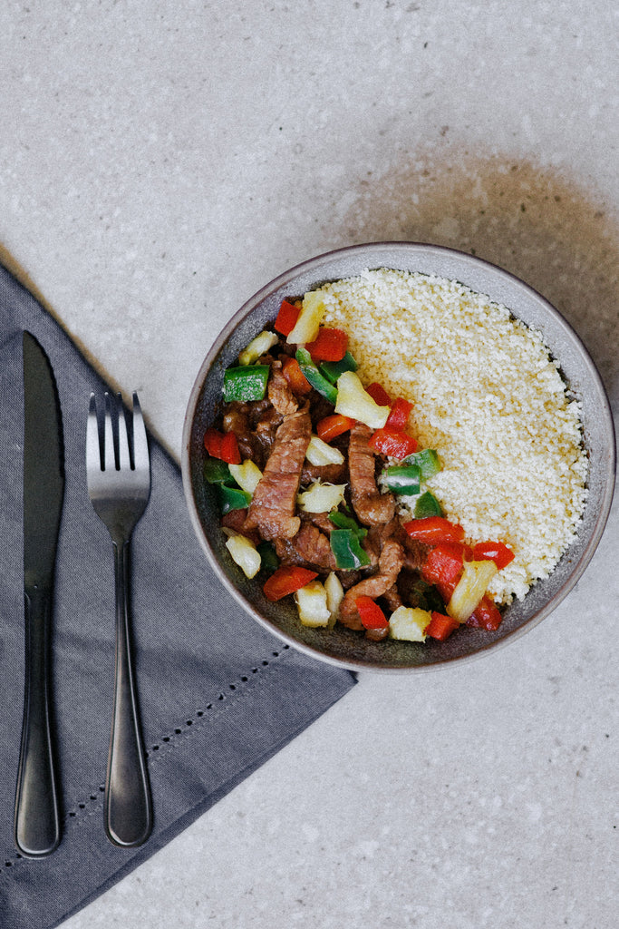 Hawaiian Beef Stir-Fry and Couscous