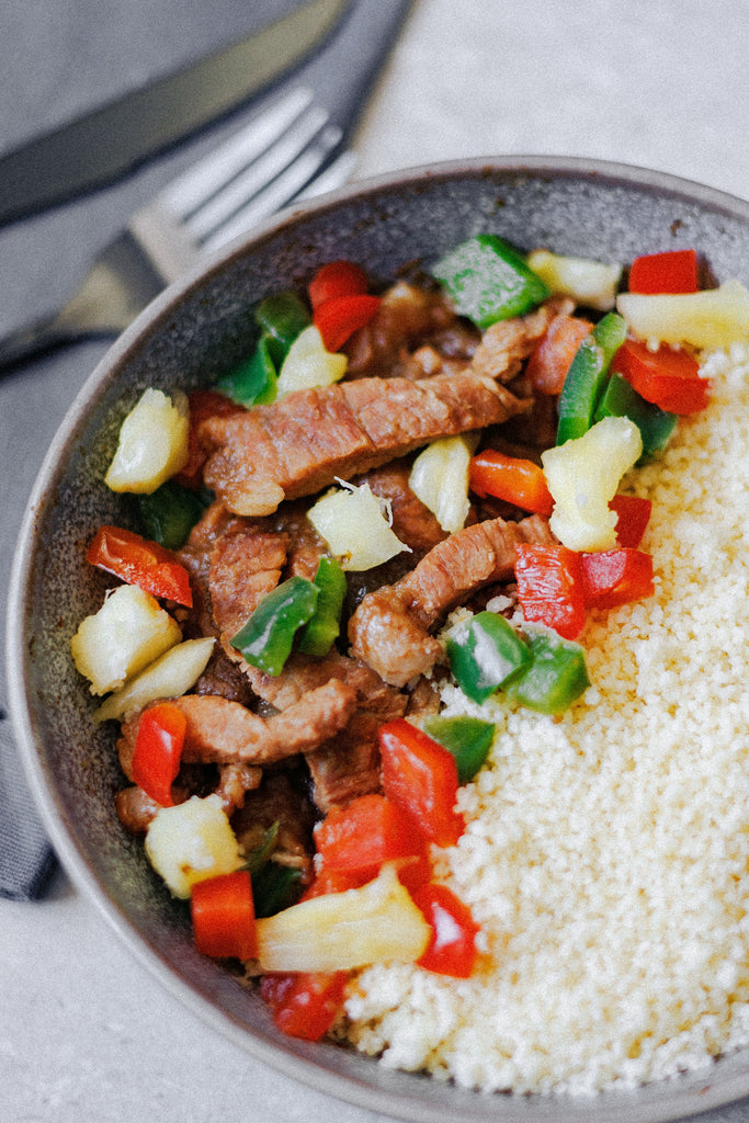 Hawaiian Beef Stir-Fry and Couscous